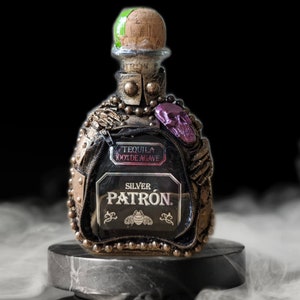 Patron Bottle, Steampunk Patron Bottle, Tequila Bottle, Patron Tequila ...