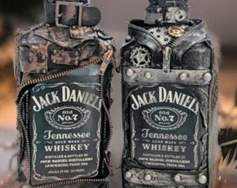 Liquor Bottle, Steampunk Liquor Bottle, Jack Daniels Bottle, Jack