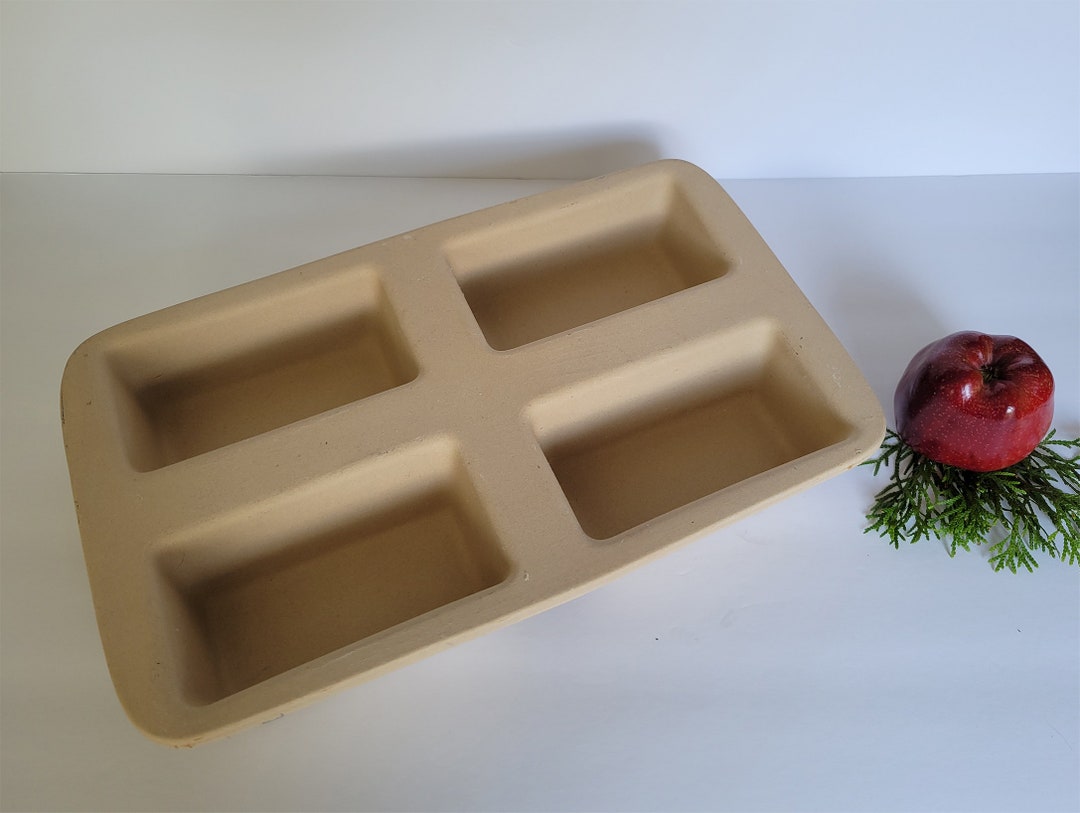 The Pampered Chef 4 Loaf Pan Family Heritage Stoneware Etsy
