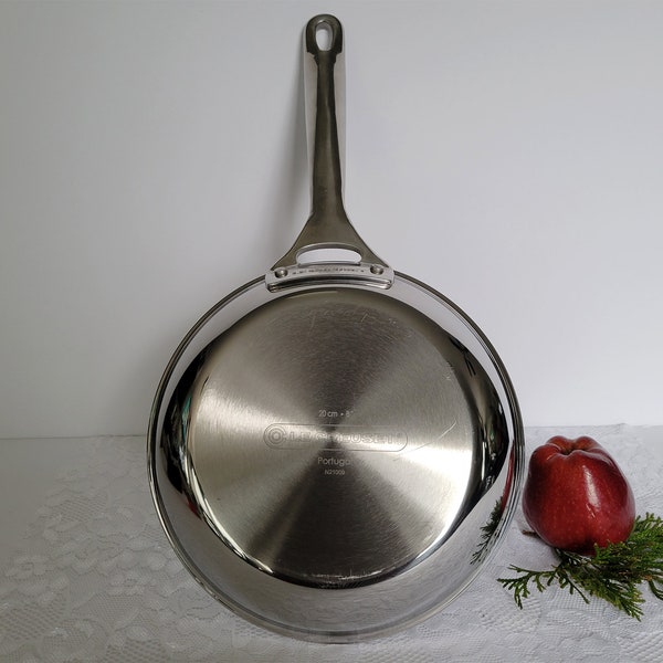 REDUCED Le Creuset Nonstick Tri Ply Aluminum Core 8" Stainless Steel Skillet, Portugal