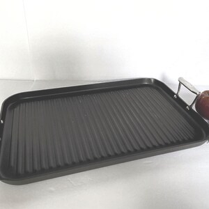 All Clad Hard Anodized Double Burner Ribbed Grill and Oven/Broiler Pan