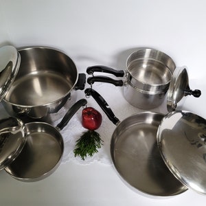 Vintage Farberware 18/10 Stainless Steel Pots and Pans Set 20 Pieces