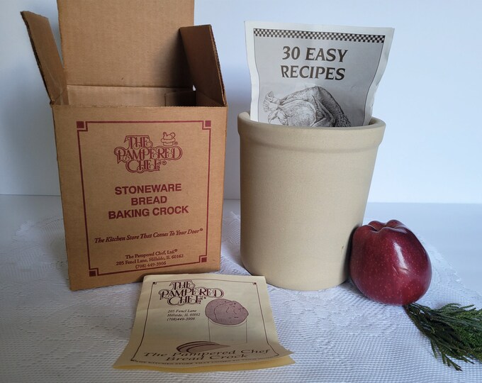 The Pampered Chef LTD, Stoneware Bread Baker Crock, USA Etsy