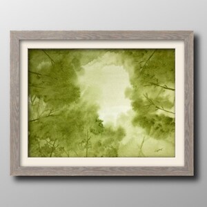 Green Forest - pittura ad acquerello originale