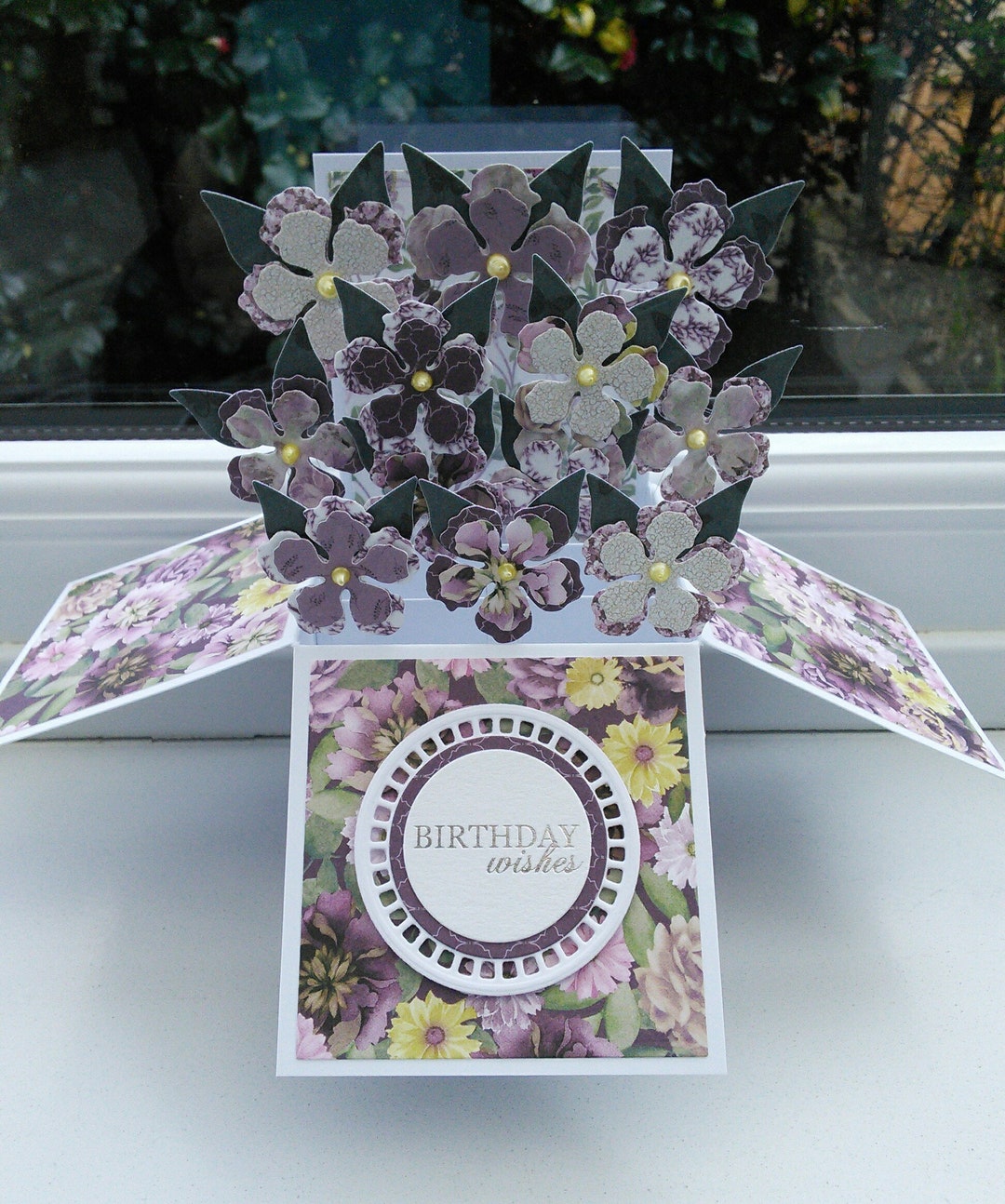 3D Popup Flower Box Birthday Card // Floral Birthday Wishes Etsy UK