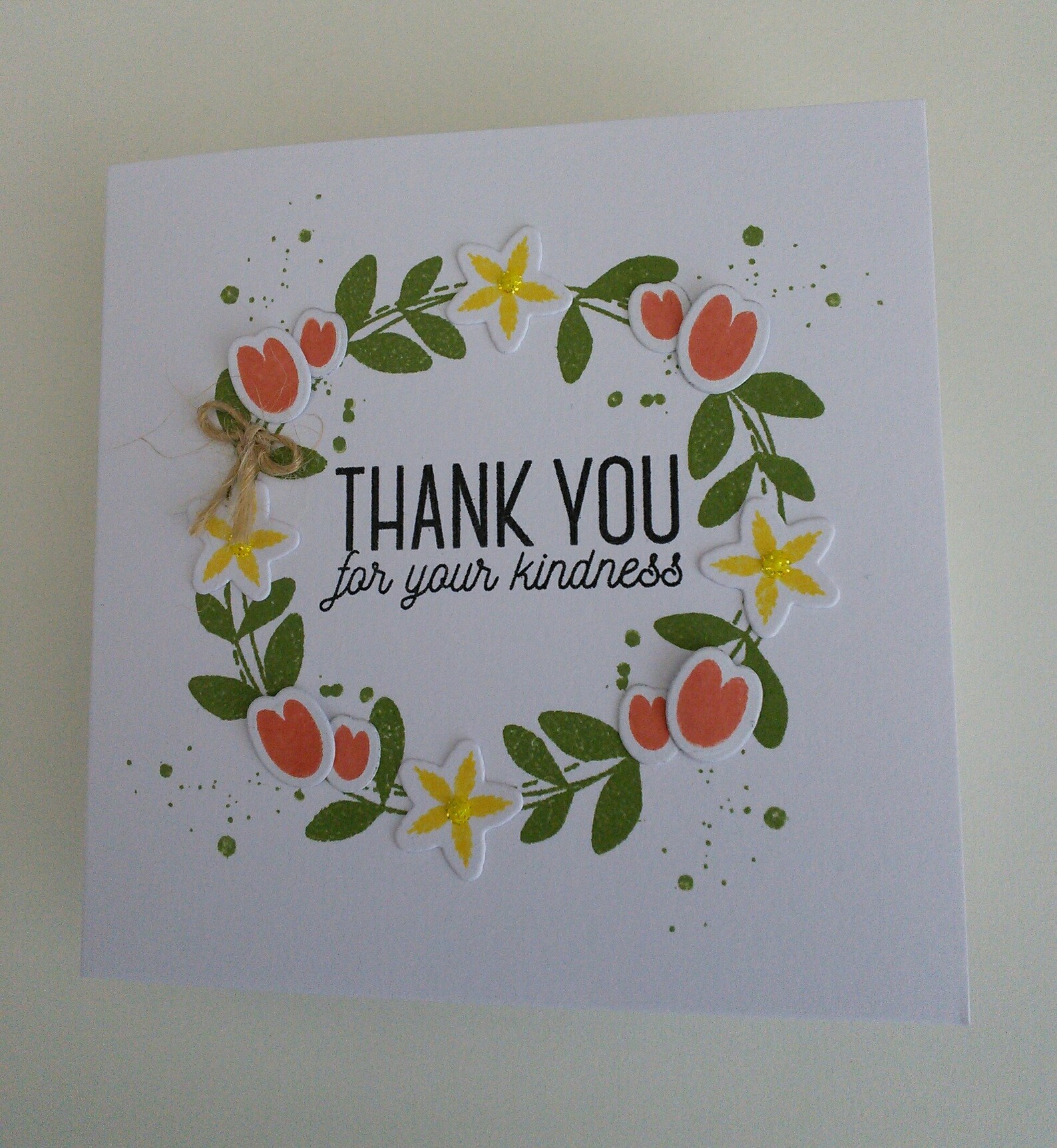 Thank you for your kindness handmade card x 4 // Pack of 4 Etsy
