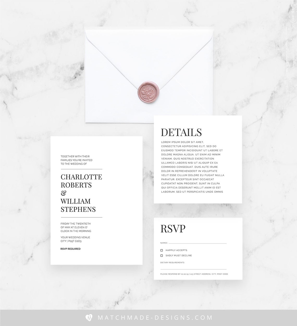 Simple Wedding Invitation Printable Elegant Wedding Invite Etsy UK 35-wedding-invitation-wording-examples-2019-shutterfly