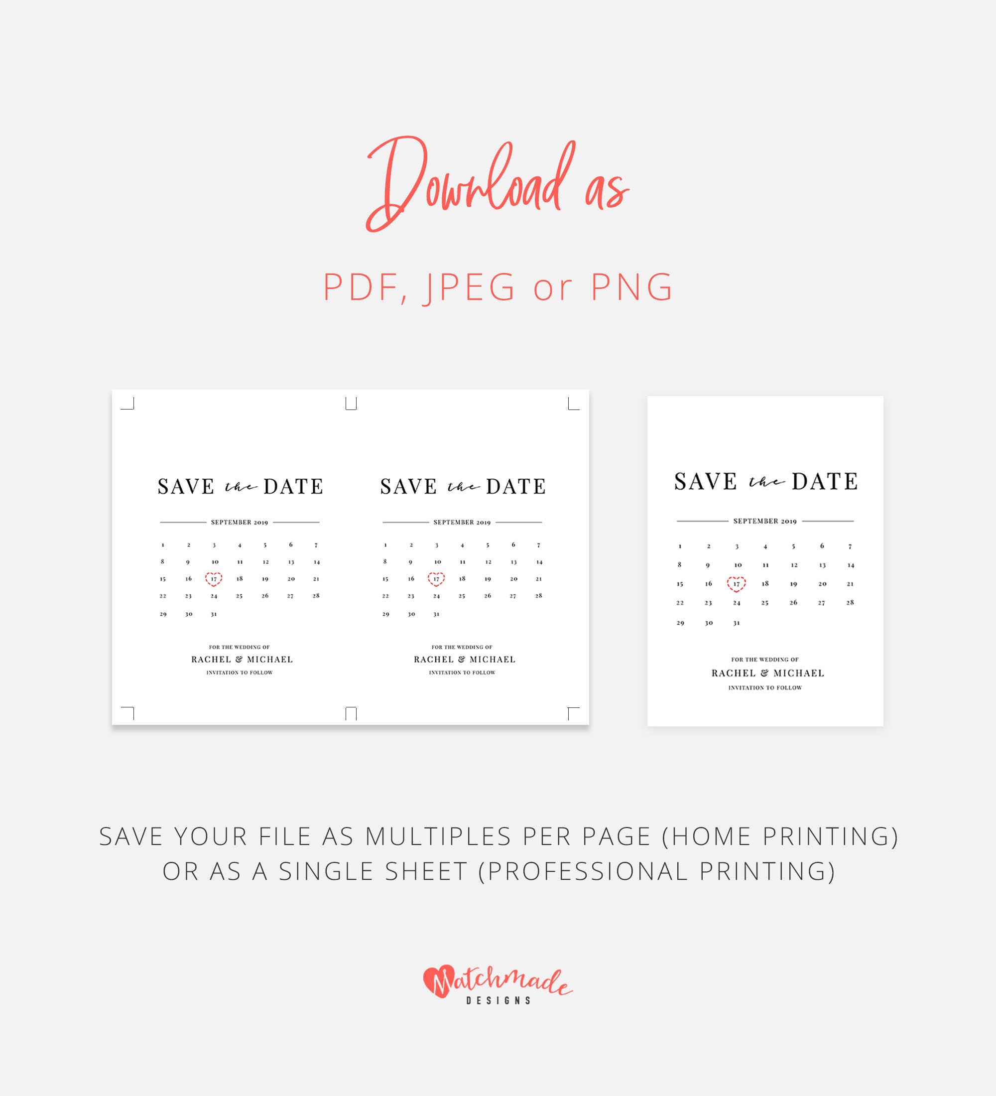 Calendar save the date template calendar invitation etsy uk