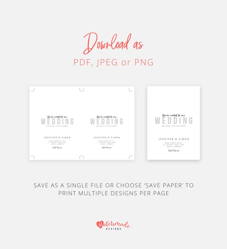 Modern Wedding Invitation Template Editable Wedding Invitation Modern Invitation Simple Wedding Invite Printable Wedding Invite Download