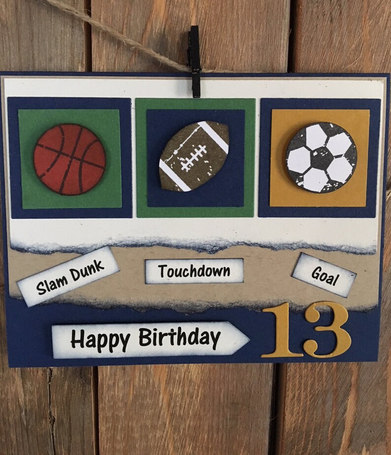 Birthday Cards Sports Theme Card Design Template