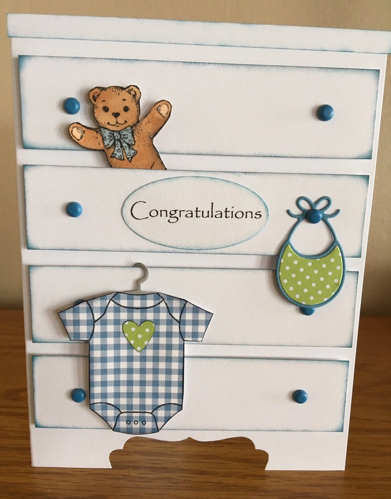 Baby Boy Congratulations New Baby Congrats Blue 3d Teddy Etsy