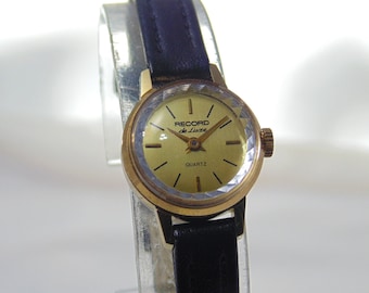 Women's Record de luxe gold plated quartz watch