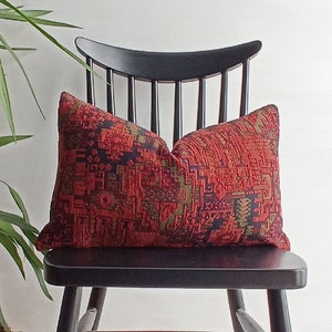Terracotta Red Pillow Kilim Pillow Lumbar Pillow 12×24 Throw Pillow All Size Kilim Pillow Red Throw Pillow