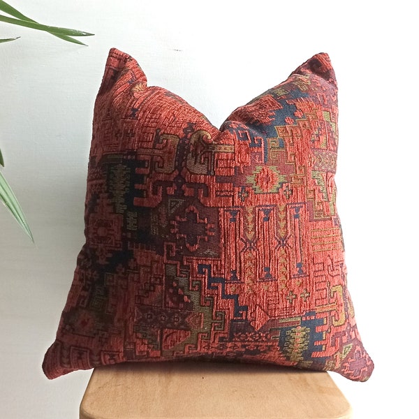 Turkish Pillow Cover Kilim Pillow Lumbar Pillow 12×24 Throw Pillow All Size Kilim Pillow Red Throw Pillow