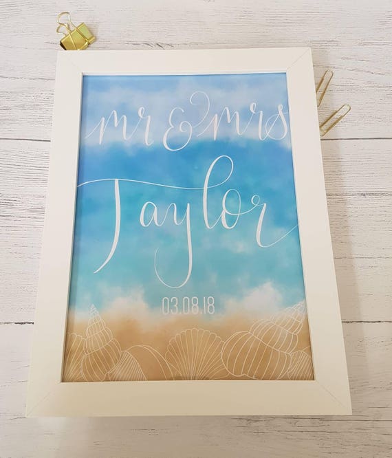 Beach Wedding Gift Ideas Destination Wedding Mr And Mrs Etsy