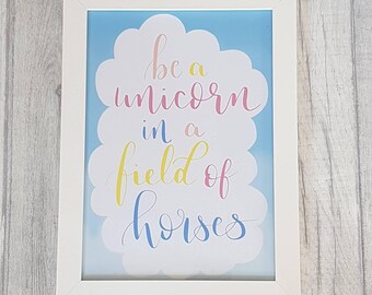 girls nursery prints, Unicorn print, unicorn wall art , girls bedroom, girls decor, children's bedroom art, nursery wall art, baby wall art