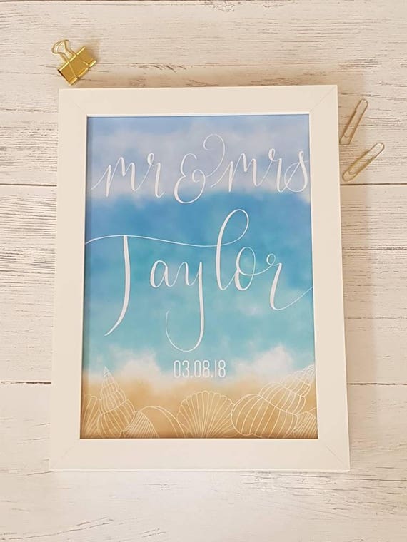 Beach Wedding Gift Ideas Destination Wedding Mr And Mrs Etsy