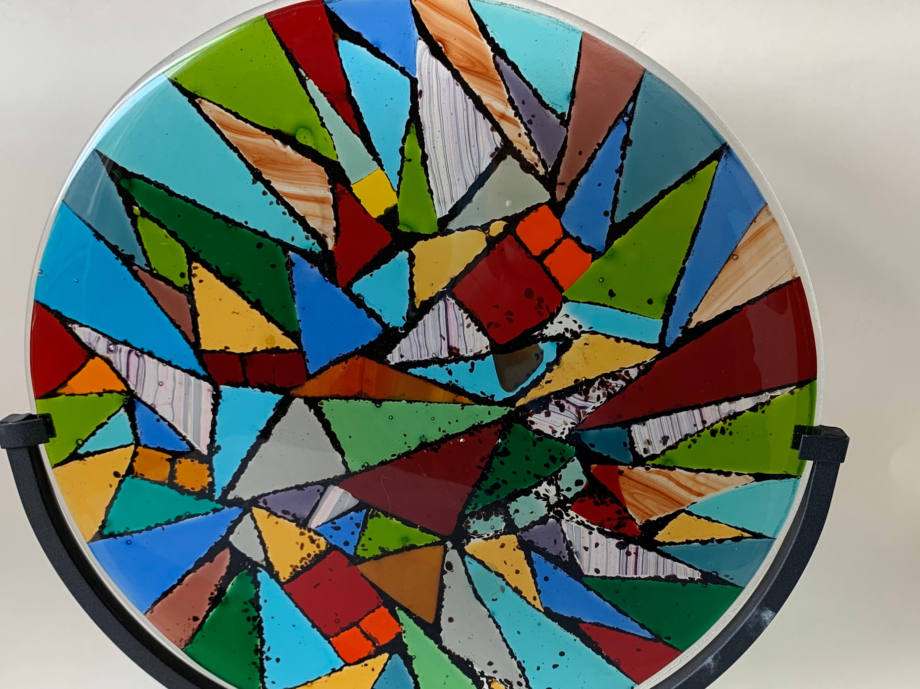 Fused glass art Mosaic Style Panel Etsy
