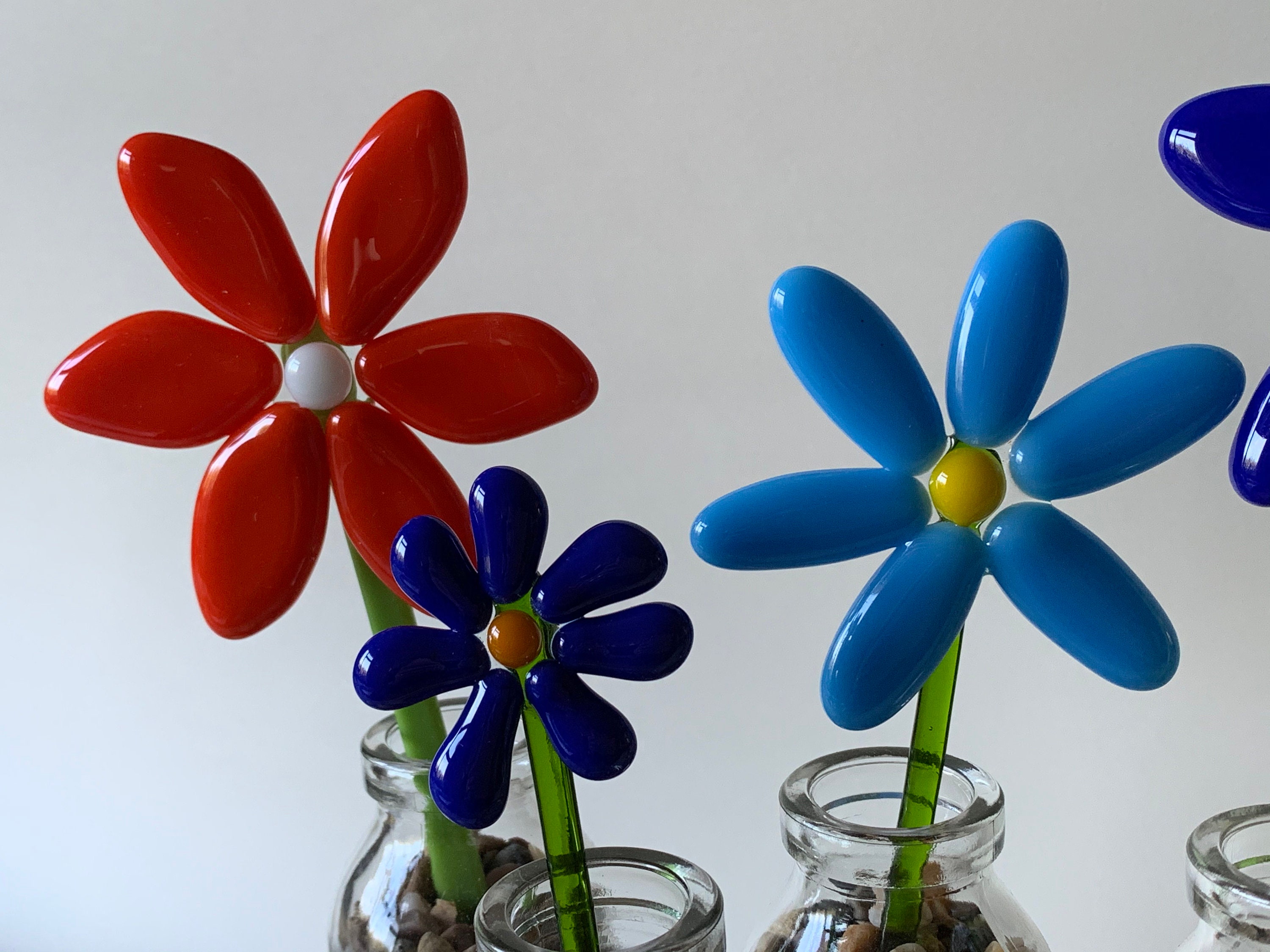 Fused Glass Flowers Etsy