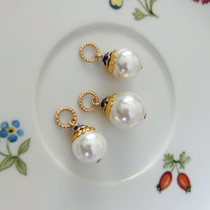 Set di 3 perle rotonde in conchiglia bianca da 12 mm e 14 mm, ciondoli, orecchini e parti pendenti per la creazione di gioielli C100