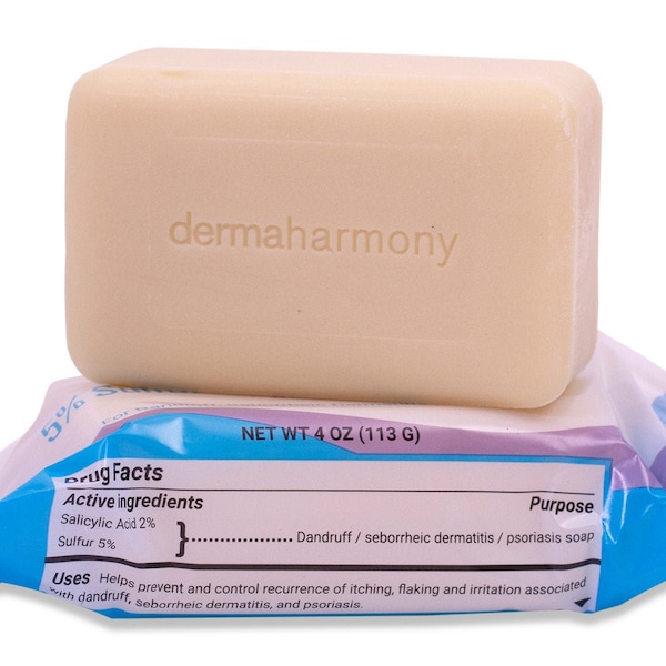 DermaHarmony Sulfur (5 Percent) &  Salicylic Acid (2 Percent) Bar Soap 4 oz