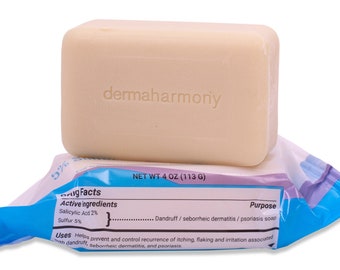 DermaHarmony Sulfur (5 Percent) &  Salicylic Acid (2 Percent) Bar Soap 4 oz