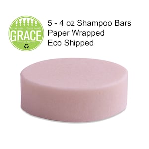 Shampoo Bar - 2% Pyrithione Zinc (ZnP) by Grace of Me (4 Oz) - 5 Pack - ECO Packaged