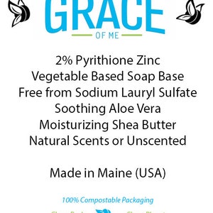 Shampoo Bar 2% Pyrithione Zinc ZnP by Grace of Me 4 Oz image 5