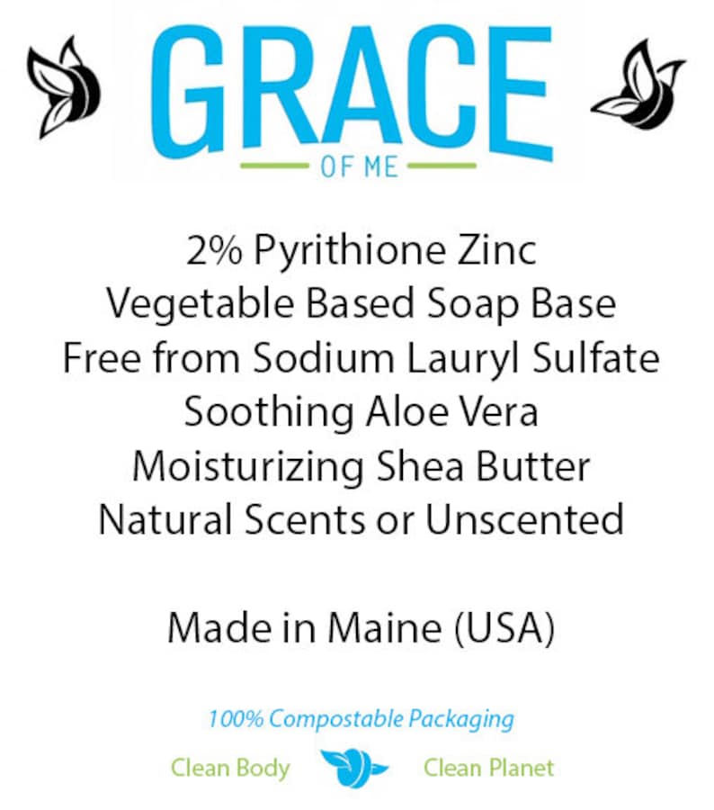 Shampoo Bar 2% Pyrithione Zinc ZnP by Grace of Me 4 Oz Bild 5