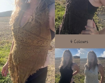 Cotton Crochet Hippie Boho Rag Top