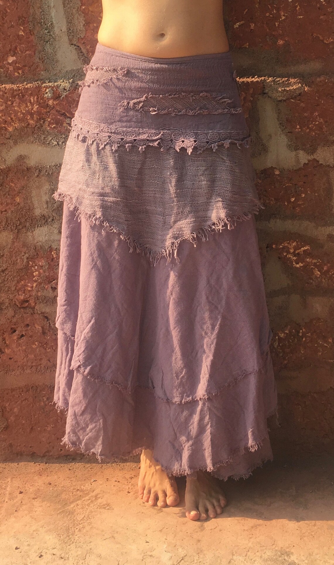Layered Gypsy Rag Skirt Etsy