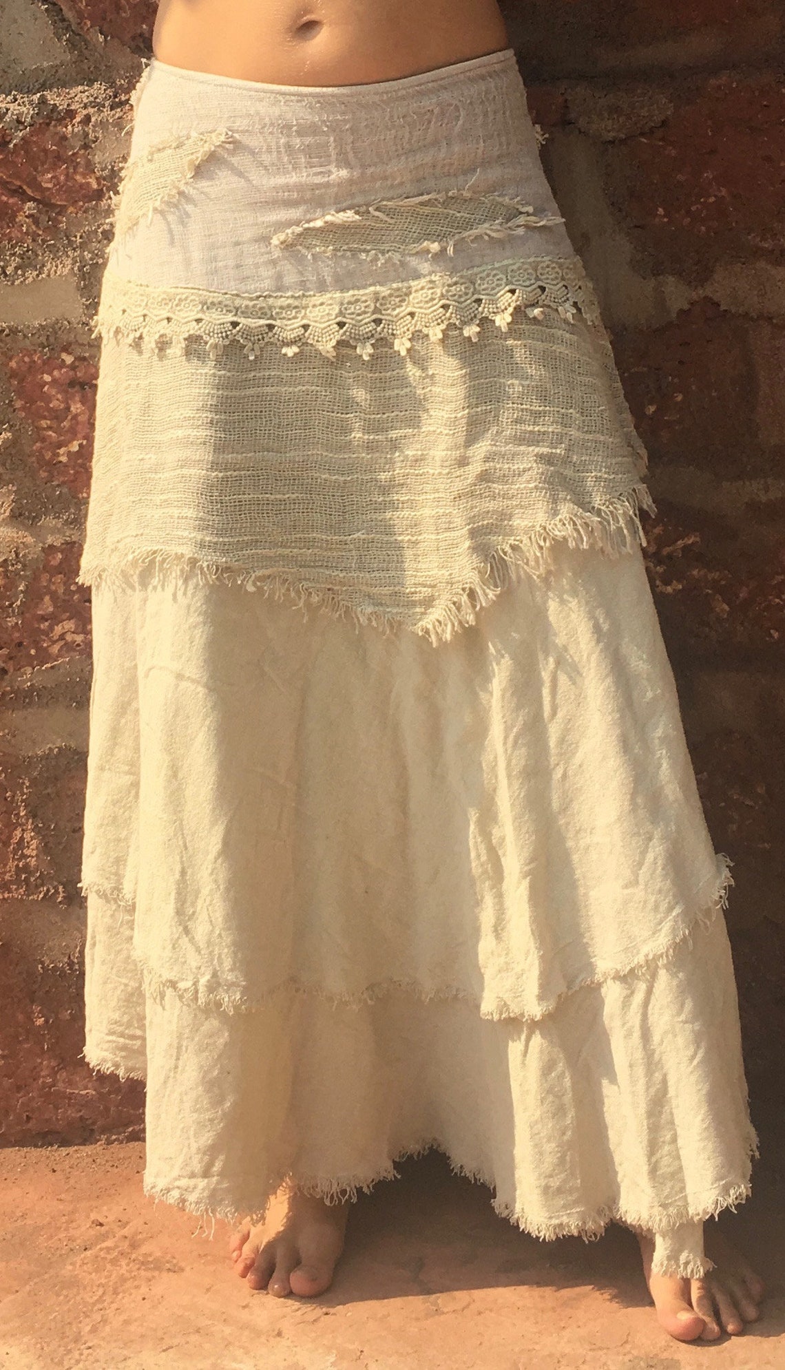 Layered Gypsy Rag Skirt Etsy