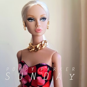 Chunky Chain Necklace for Poppy Parker Integrity Toys Fashion Royalty NU Face Barbie 12 inch doll
