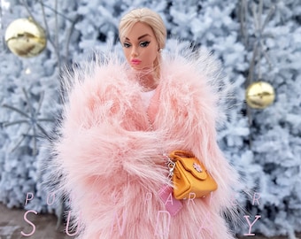 Pink Teddy Fur Coat for 12-inch Poppy Parker Dolls