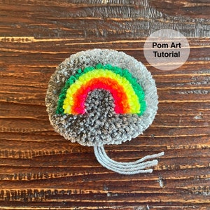 Rainbow Pom Art Tutorial image 1