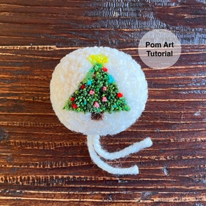 Christmas Tree Pom Art Tutorial