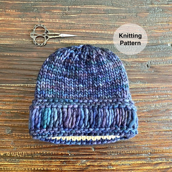 Triple Drop Beanie Knitting Pattern