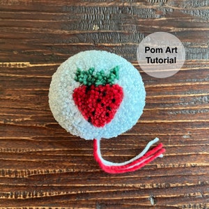 Strawberry Pom Art Tutorial image 1