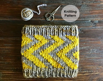 Big Zig Cowl Knitting Pattern