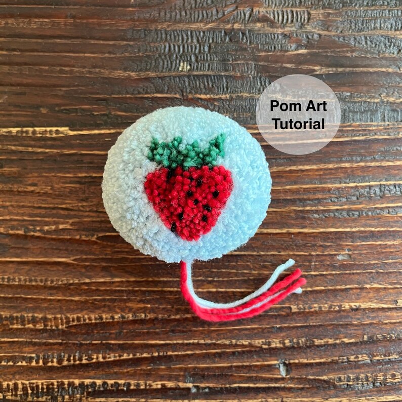 Strawberry Pom Art Tutorial image 1