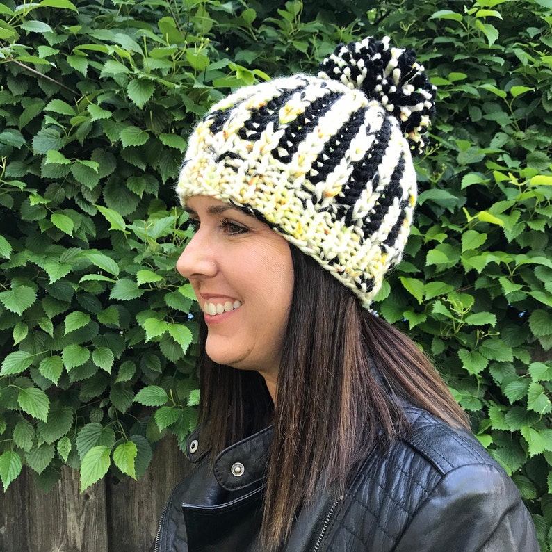 Beeline Beanie Knitting Pattern - Etsy