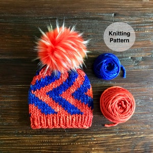 Big Zig Beanie Knitting Pattern