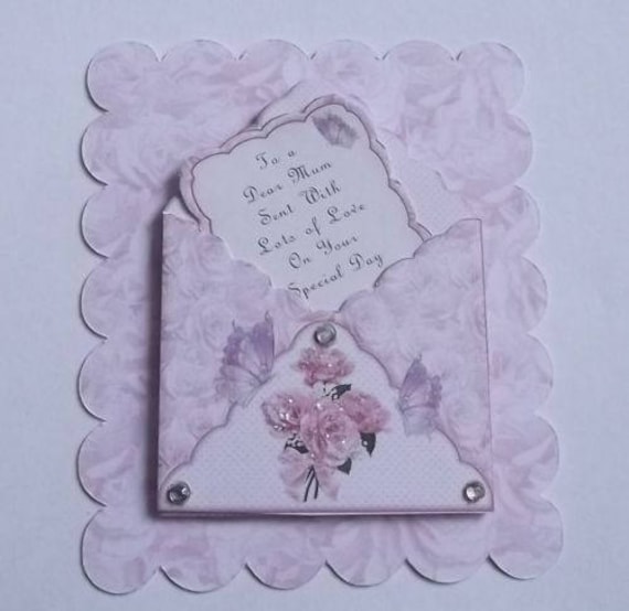 PK 2 Nuevo Rosa Bebé Niña ADORNO TOPPERS PARA TARJETAS O MANUALIDADES