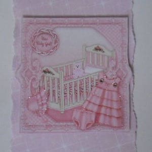 Pk 2 Rose Nouvelle Petite Fille Beaux Embellissements Pour Cartes & Artisanat