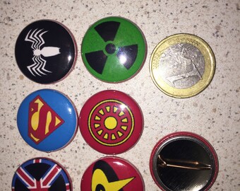 6 badges super held, pinnen (serie6)