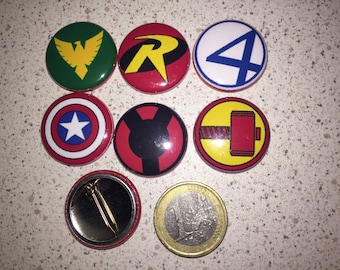 6 badges super held, pinnen (serie5)