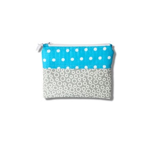 Small Blue Bag - Gift Card Bag - Coin Purse - Credit Card Purse -by CraftyKC