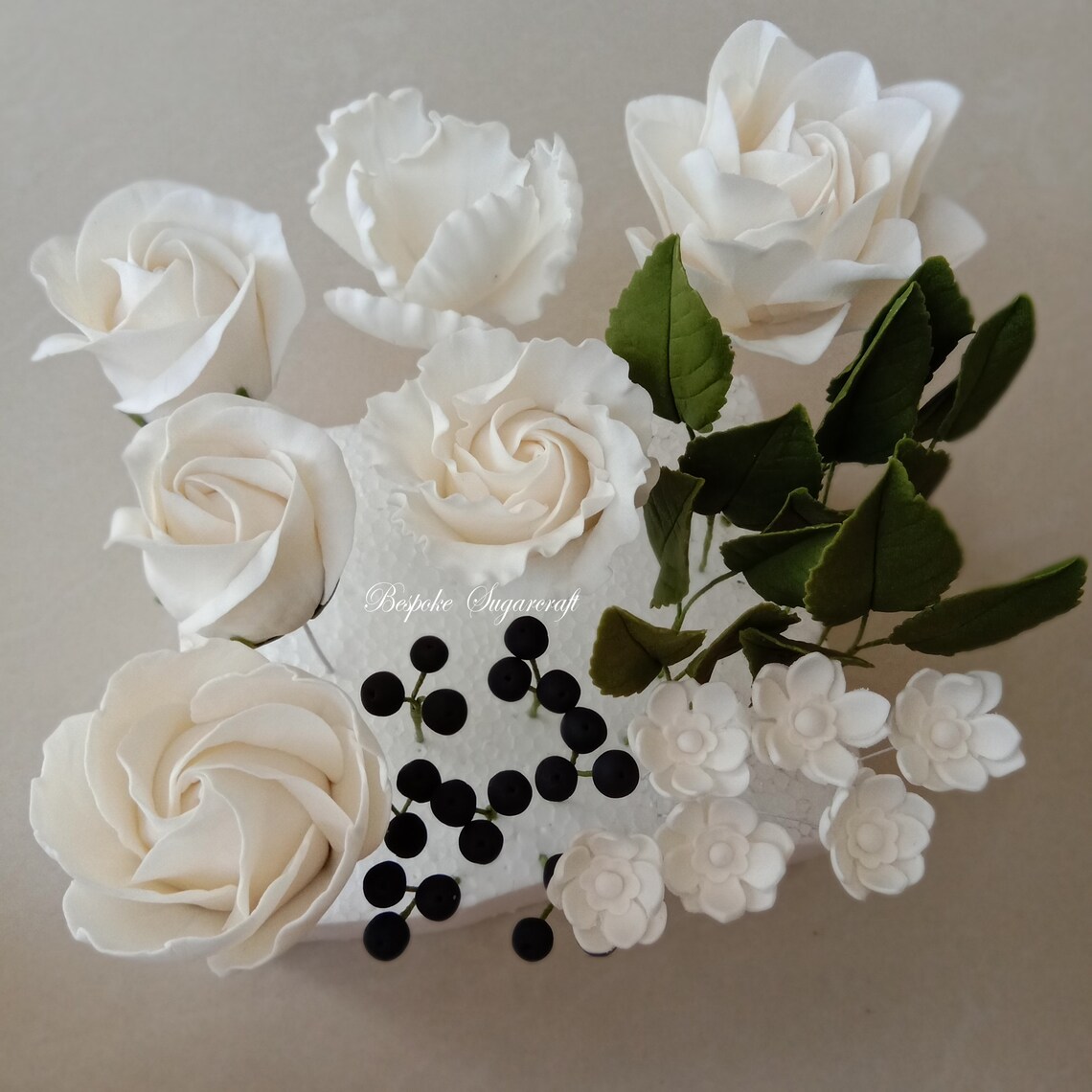 Sugarcraft flower spray of modern style flowers for weddings Etsy