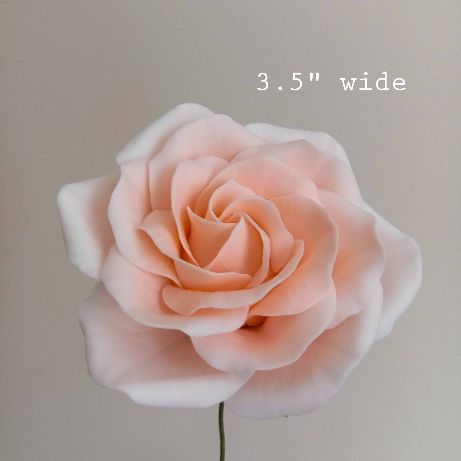 Sets of Sugar Craft Peach Roses Made to Order Cake Toppers Etsy UK