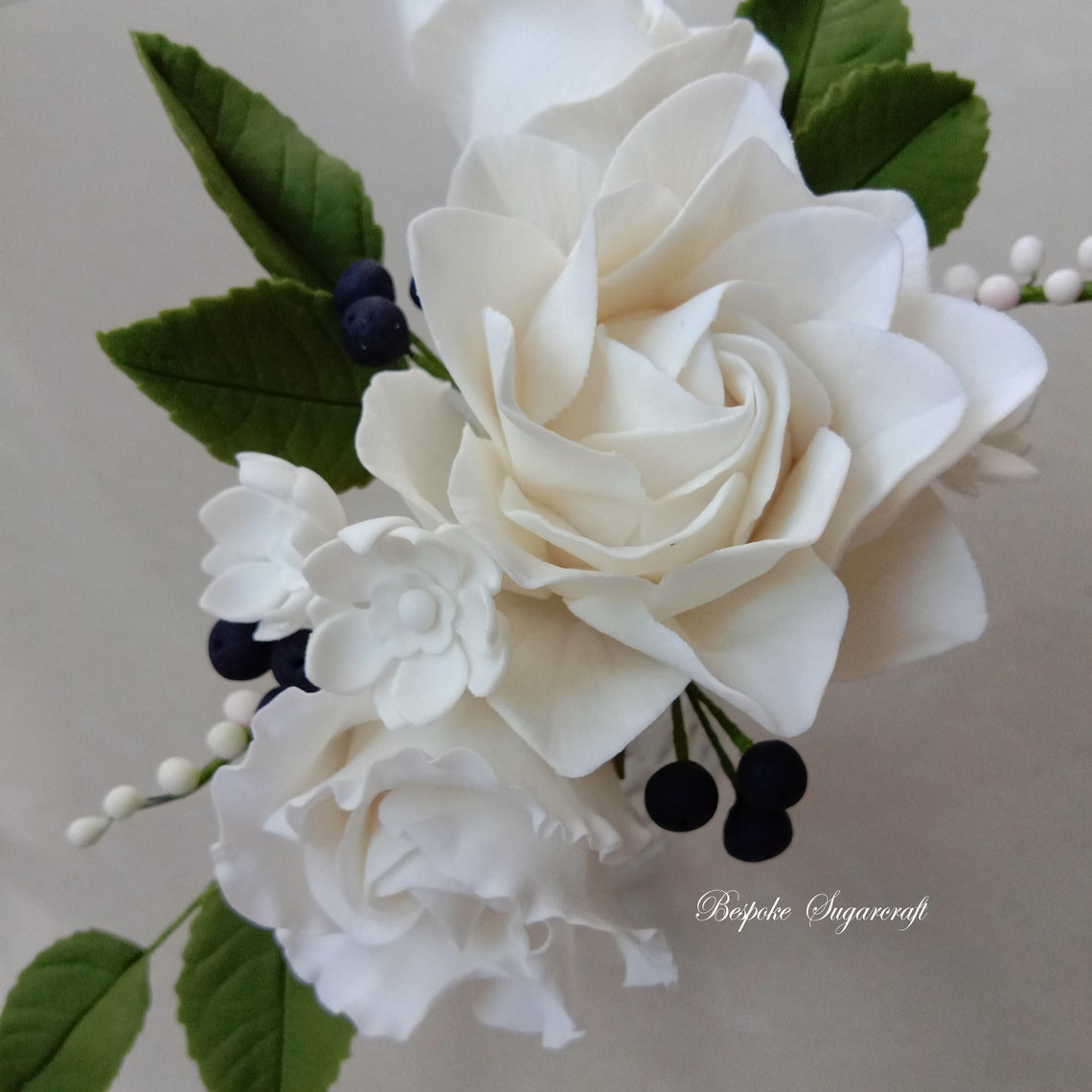 Sugarcraft flower spray of modern style flowers for weddings Etsy